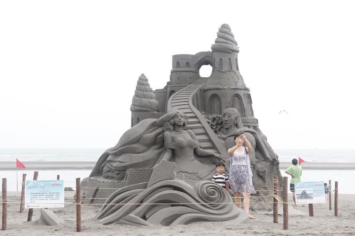 美人魚與城堡沙雕