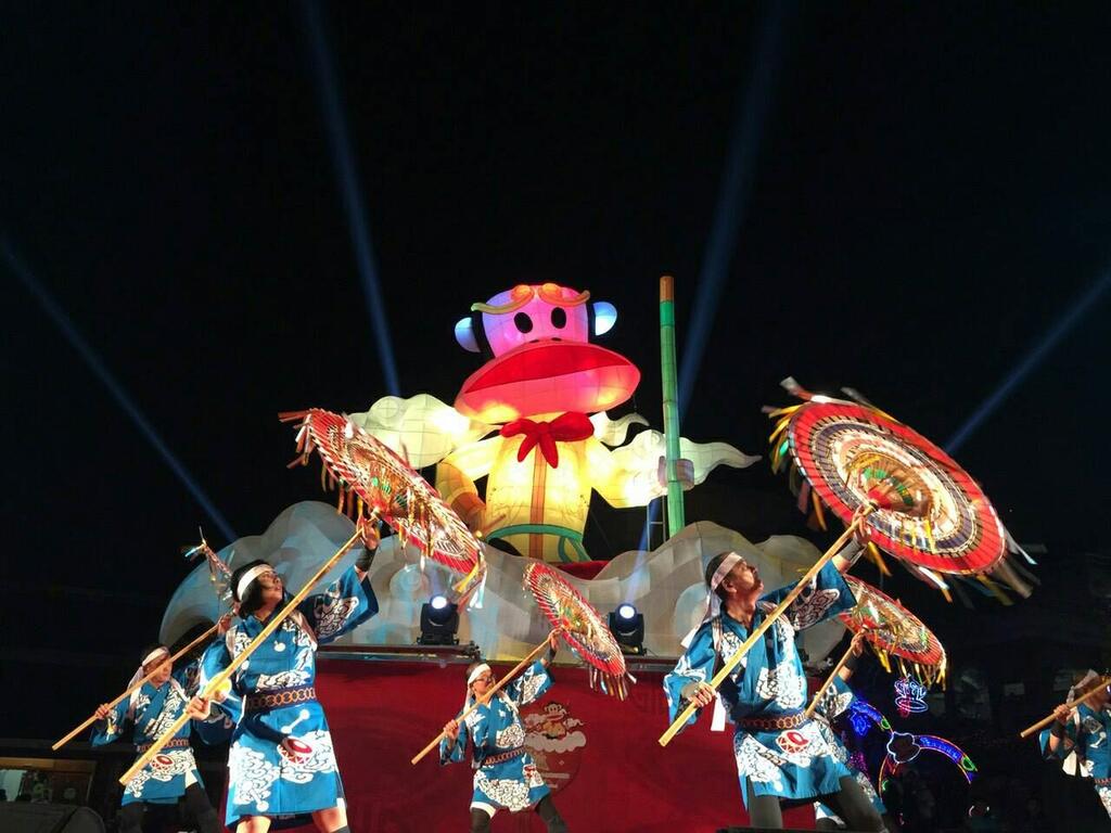 中台灣燈會添國際風 日本鳥取縣「因幡傘舞」交流演出