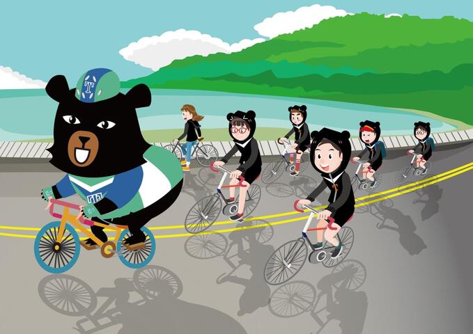 台湾自行车节-黑熊吉祥物