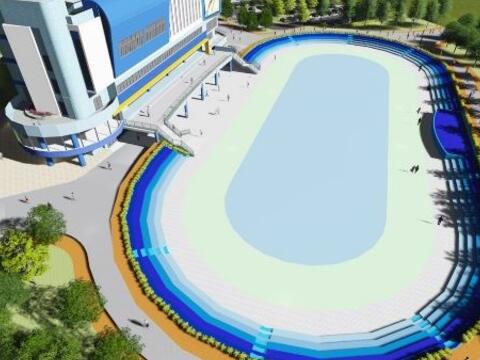 國際競賽滑輪溜冰場示意圖