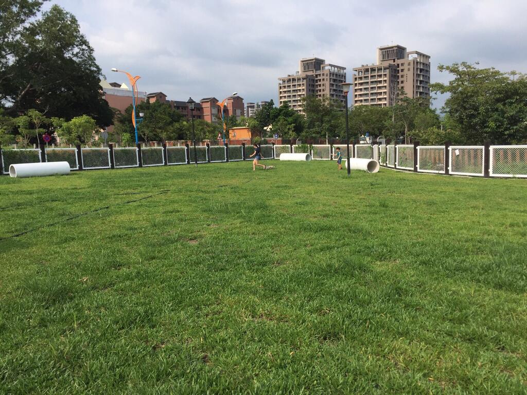 泉源公園保留大片草地讓寵物盡情奔跑