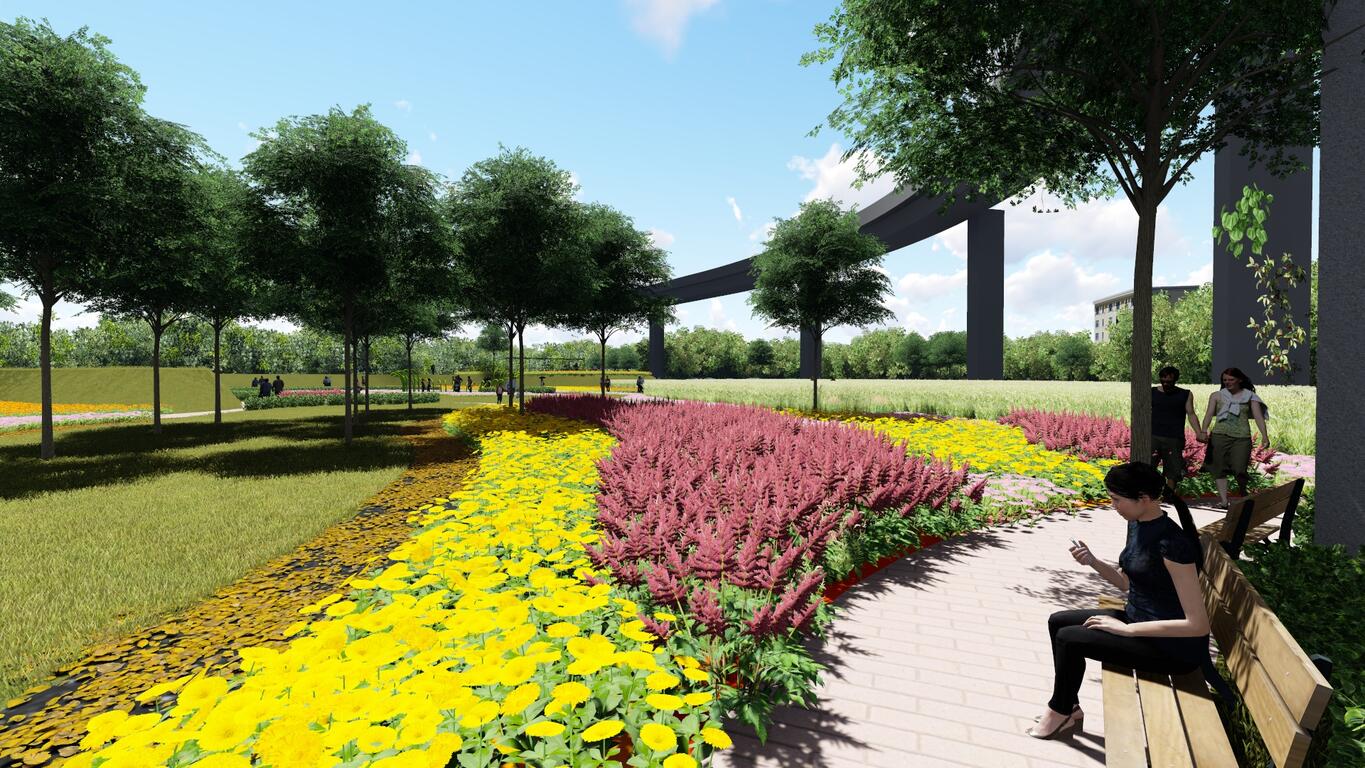 霧峰「好食光」花海展現農村風情