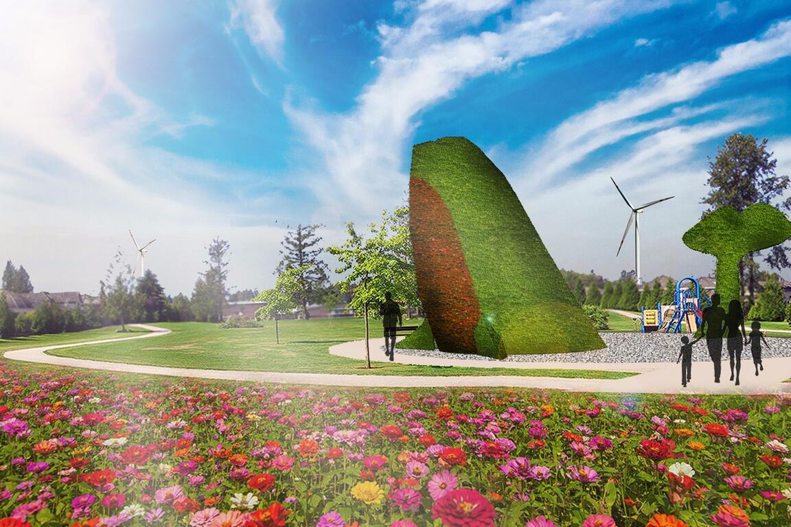 綠廊景觀「魚躍花海」