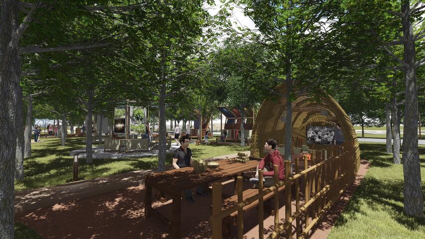 台中花博「原生秘境」部落漫遊 賞花同時欣賞原民染織藝術