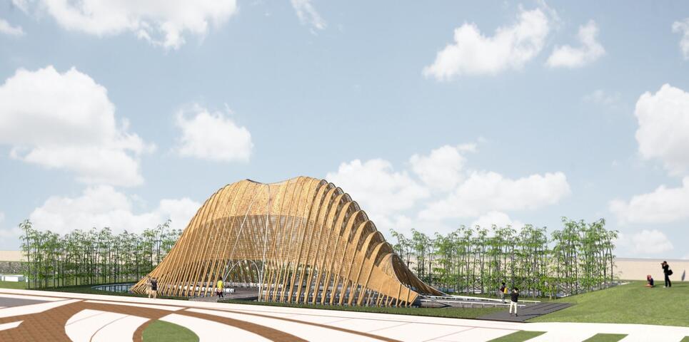 大型竹構工藝現身花博豐原葫蘆墩園區 竹跡館營造建築空間新體驗