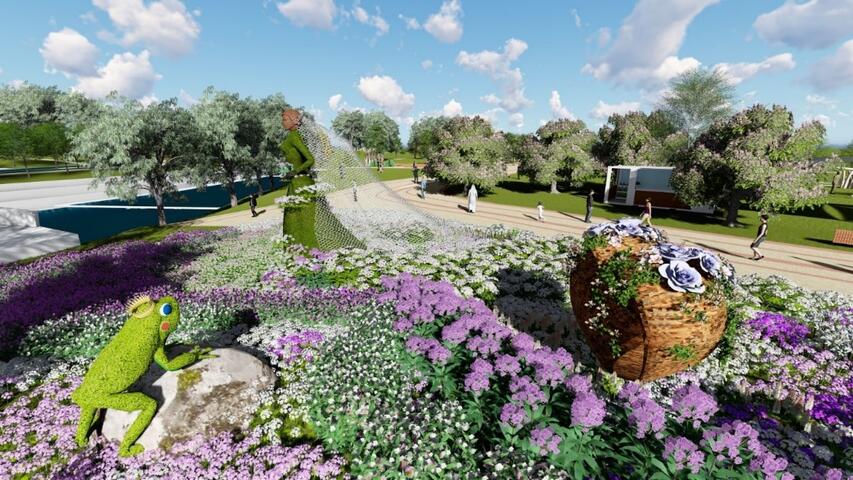 花博豐原葫蘆墩園區 打造童話浪漫新娘嫁紗花海