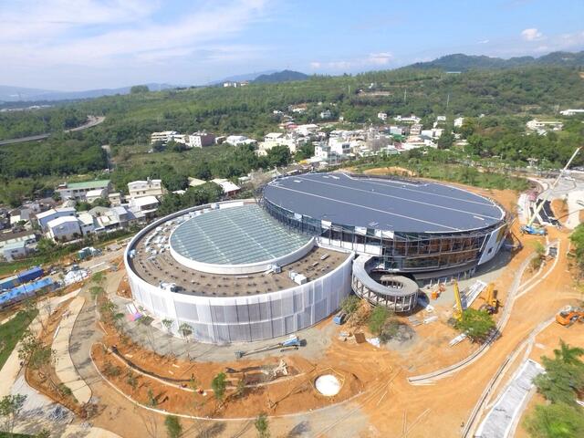 大圓小圓鑲嵌交錯 花博后里園區「花舞館」8月完工