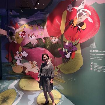 台中願景館3D錯視畫結合花博 拍照宛如置身花卉中