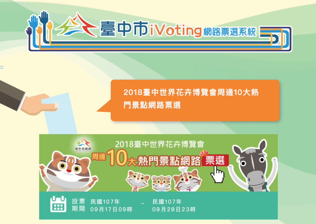 花博周邊10大熱門景點票選開跑 邀請市民向世界分享台中特色