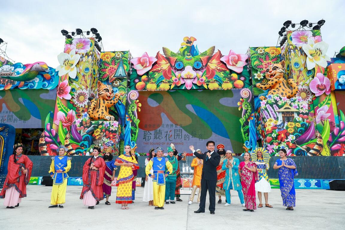 台中花博开幕晚会百公尺巨型舞台 全球五大洲联演古今舞台剧