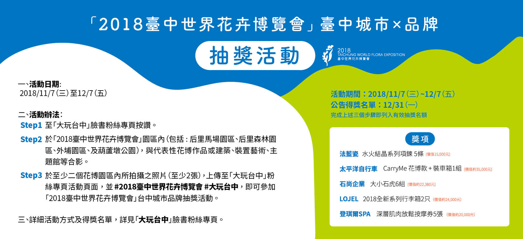 國際網紅到台中 透過鏡頭盼邀50萬名粉絲參觀花博
