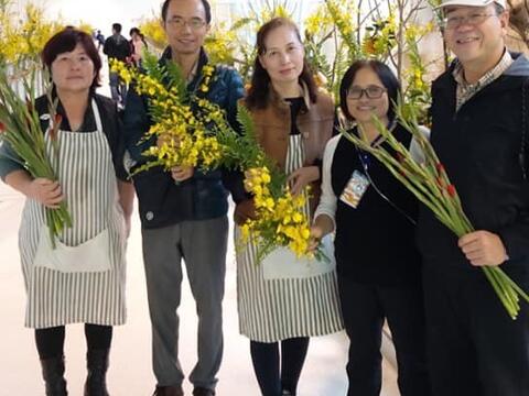 花博乐农馆许愿桥花 插花活动推广在地柑橘及花卉