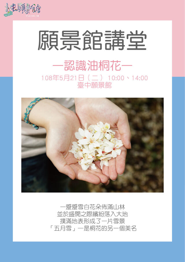 台中願景館「認識油桐花」講堂 即日起免費線上報名