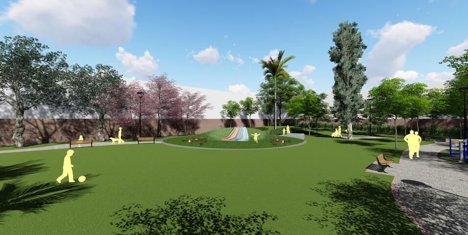 东峰公园新设彩虹滑梯