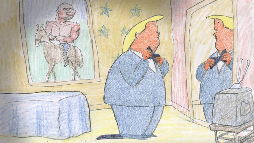 04-川普内心小剧场-是动画大师比尔普林顿剖析川普内心世界的讽刺小品