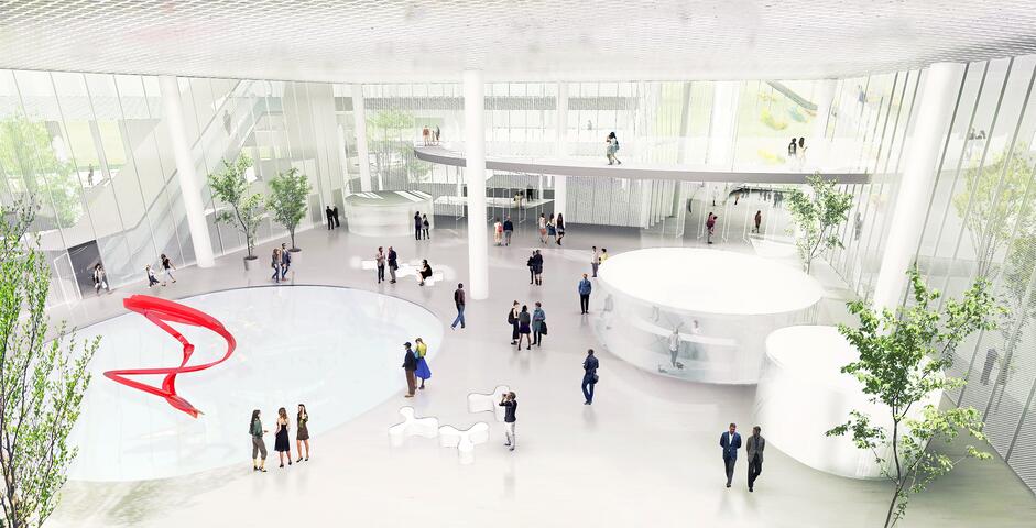 绿美图内部大厅模拟图