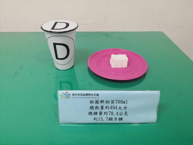 粉圓鮮奶茶700ml總糖量約784公克