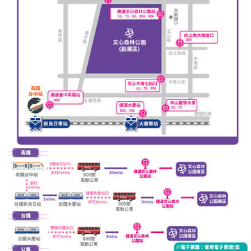 燈會副展區公共運輸資訊