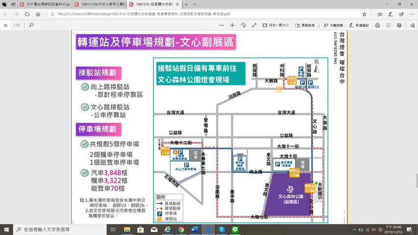 副展區接駁車與停車場資訊