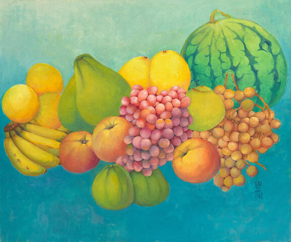 黃碧雪-膠彩-臺灣好滋味