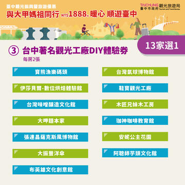 與大甲媽祖同行 1888元起暖心順遊台中