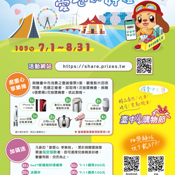 台中購物節好禮不斷-捐雲端發票加碼抽iphone