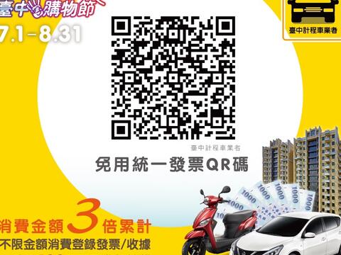 台中購物節首創搭計程車車資可參加抽獎