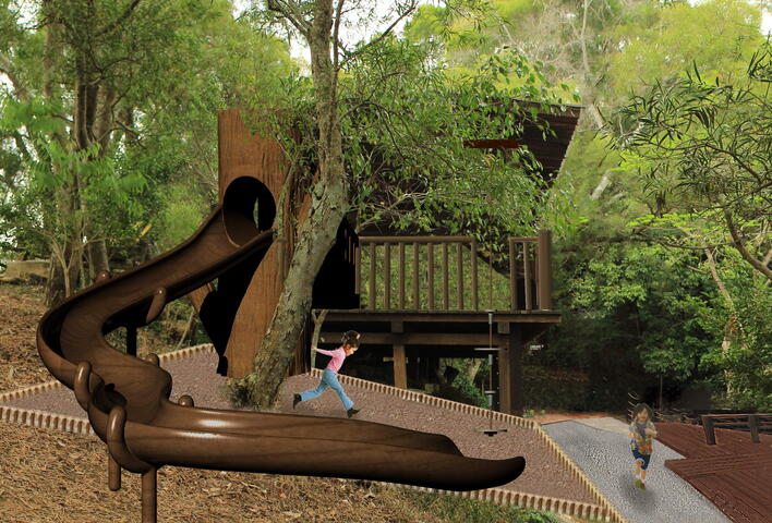 樹型溜滑梯示意圖