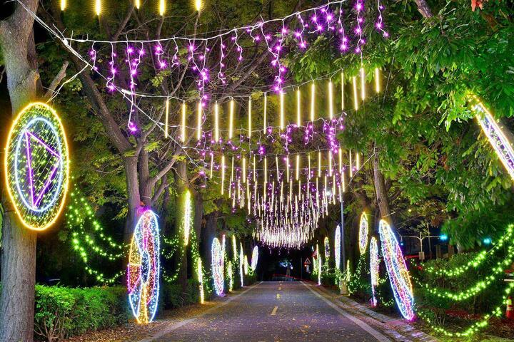 食水嵙溪石冈花漾艺术节灯饰