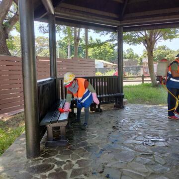 觀光休憩節點環境設施加強清潔及消毒