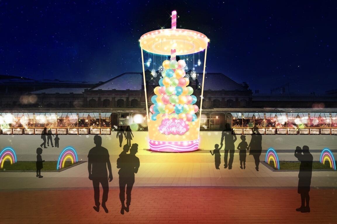 台中好甜-全國獨家10公尺高-珍奶-耶誕樹-搶先曝光