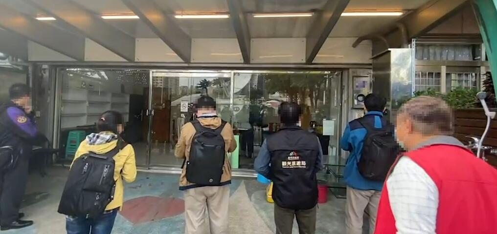 中市觀旅局昨日與相關局處再次前往現場聯合稽查