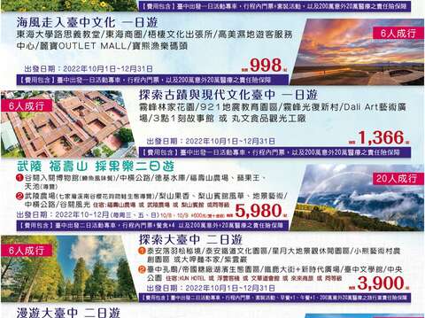 台中購物節6條專屬遊程