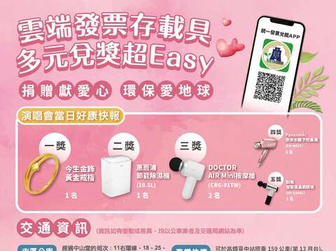 演場會當日活動好康及交通資訊