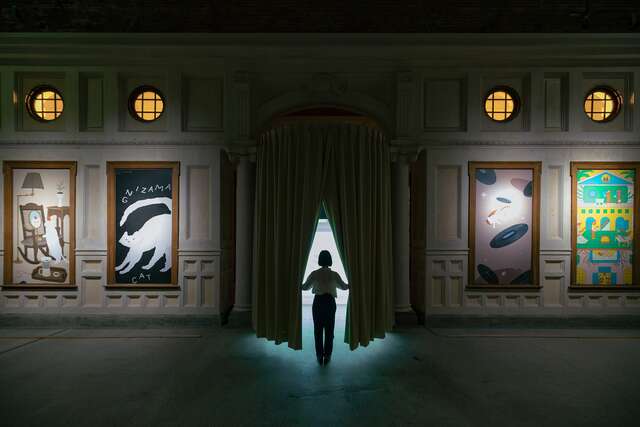 城中美術館-展出插畫家以貓為主題的壁畫-呼應-貓道-建築結構特色