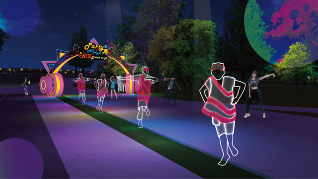 巨無霸派對耳機-結合龍脊意象-泰雅族舞群燈組-展現和平區活力