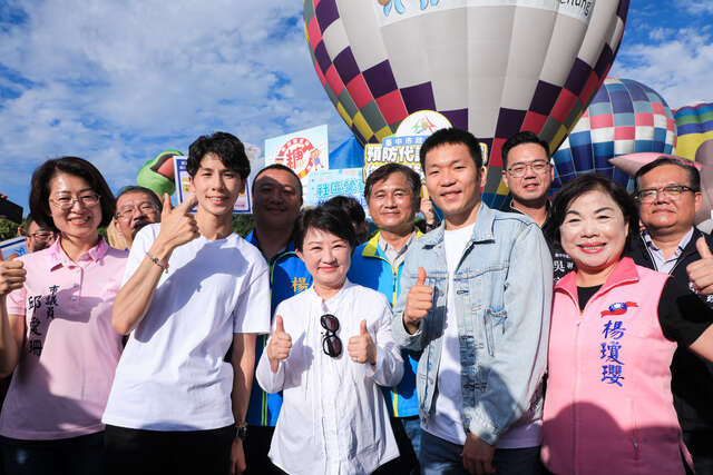 含金量最高的热气球在台中-卢市长携-奥运双金-李洋-林郁婷解锁石冈热气球初体验-感谢让世界看见台湾