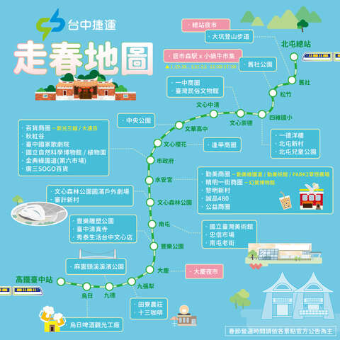 台中捷運走春地圖