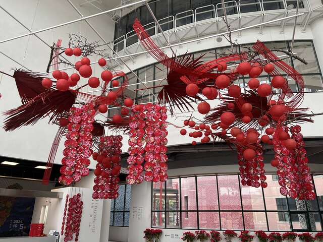 纖博館的新春花藝布置