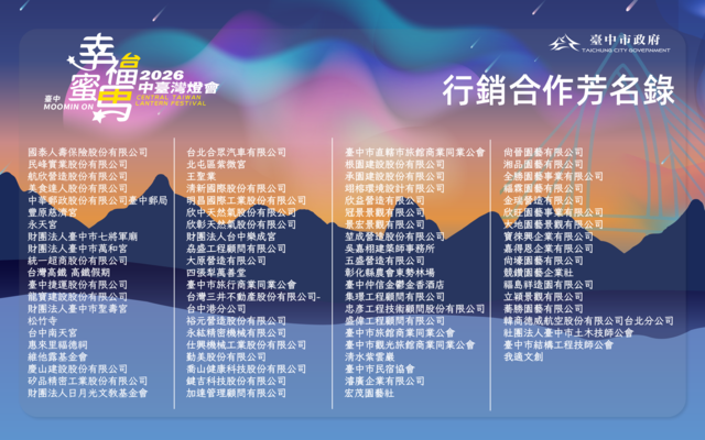32026中台湾灯会行销合作芳名录