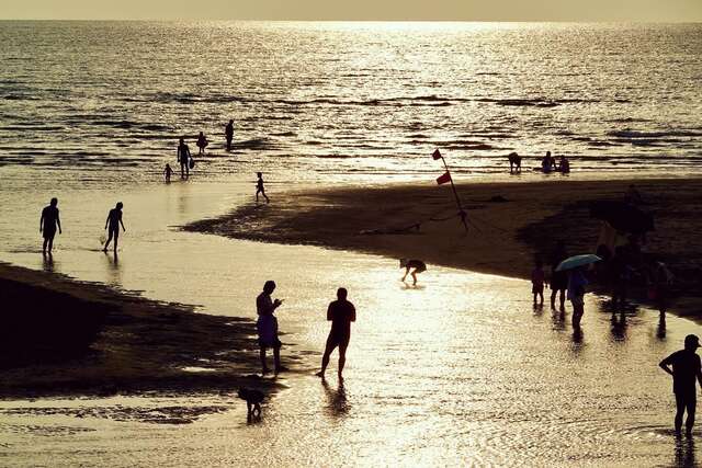 大安滨海乐园夕阳余晖