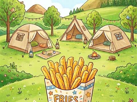 大甲踏青露營場送脆薯迎兒童節