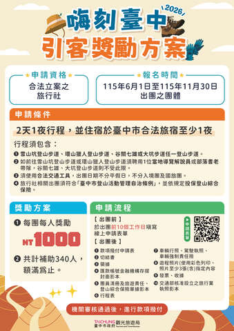 登山推廣引客獎勵