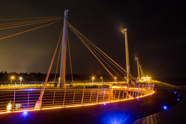 高美濕地景觀橋-夜景LED燈