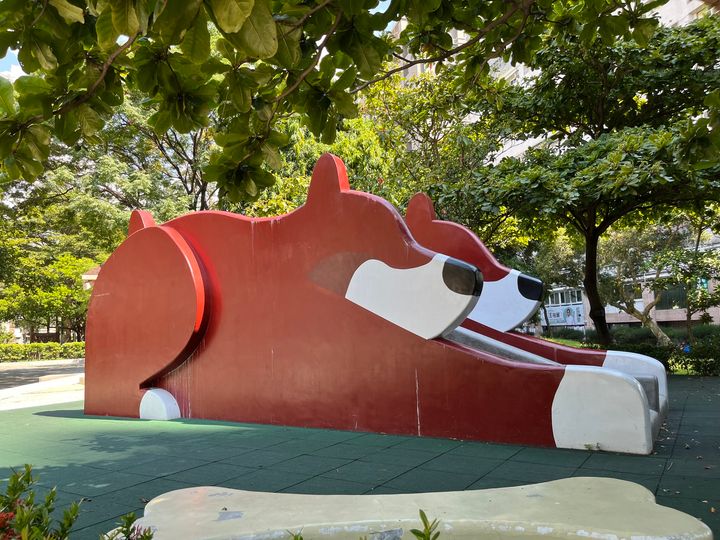 \超大狗勾等你一起來玩~寧靜社區中的 #樂群公園/