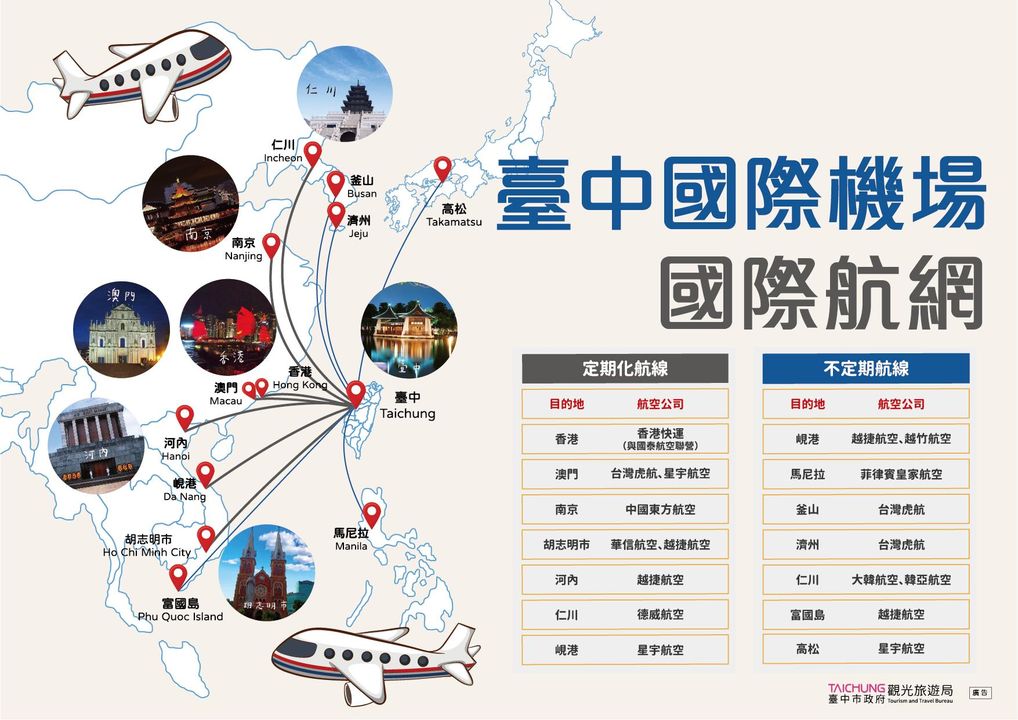 \ 航向國際✈️讓臺中的領空越來越熱鬧、航線更綿密🌞/