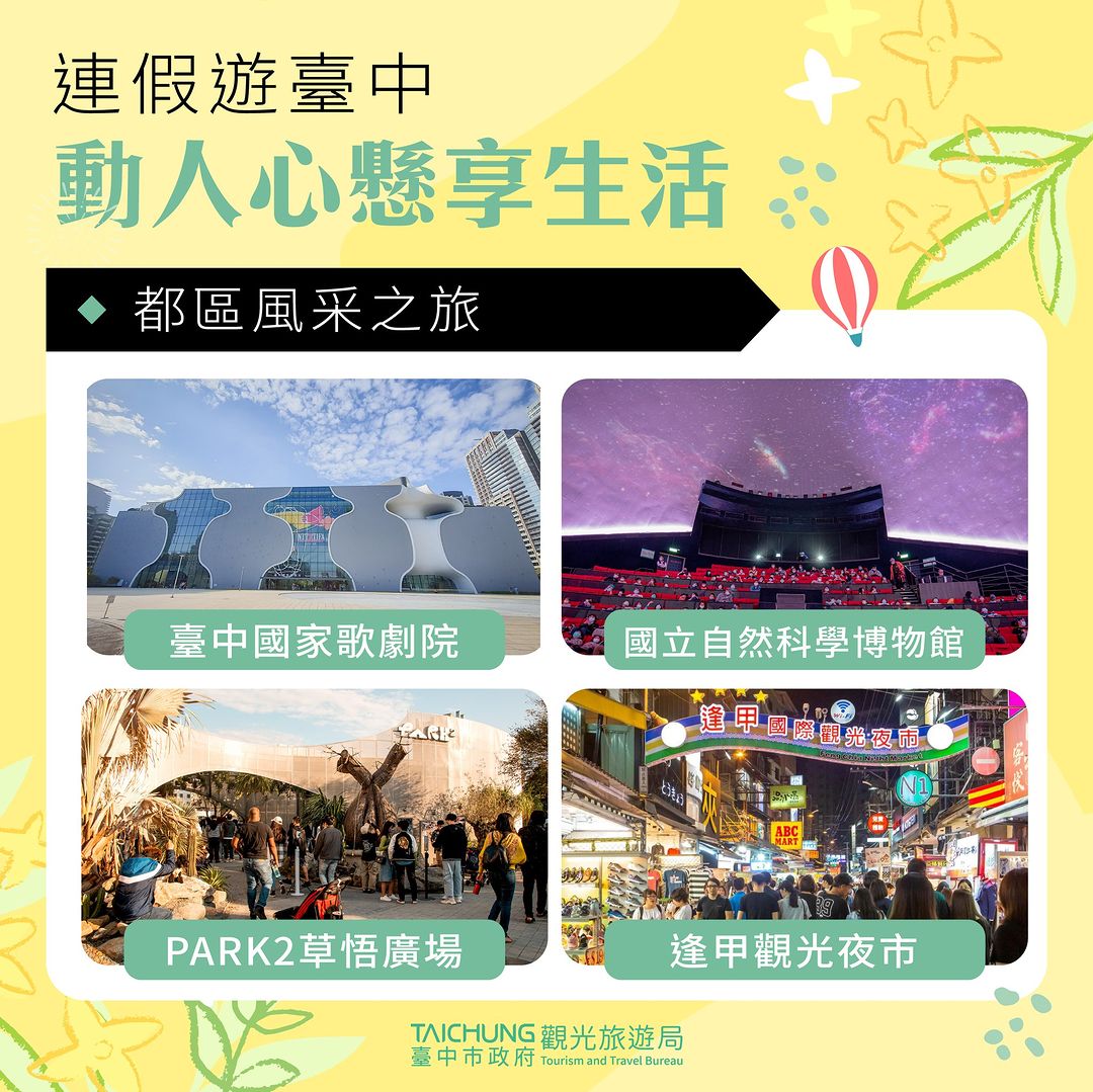 清明連假幸福二日遊~臺中精華景點一次滿足💖獨享16間休閒農場限定優惠‼️