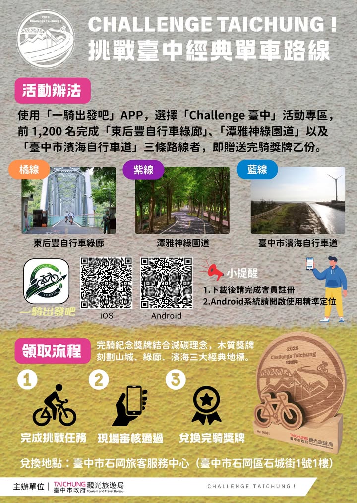 🚴‍♀️ Challenge Taichung單車分享會 抽萬元禮品卡🔥