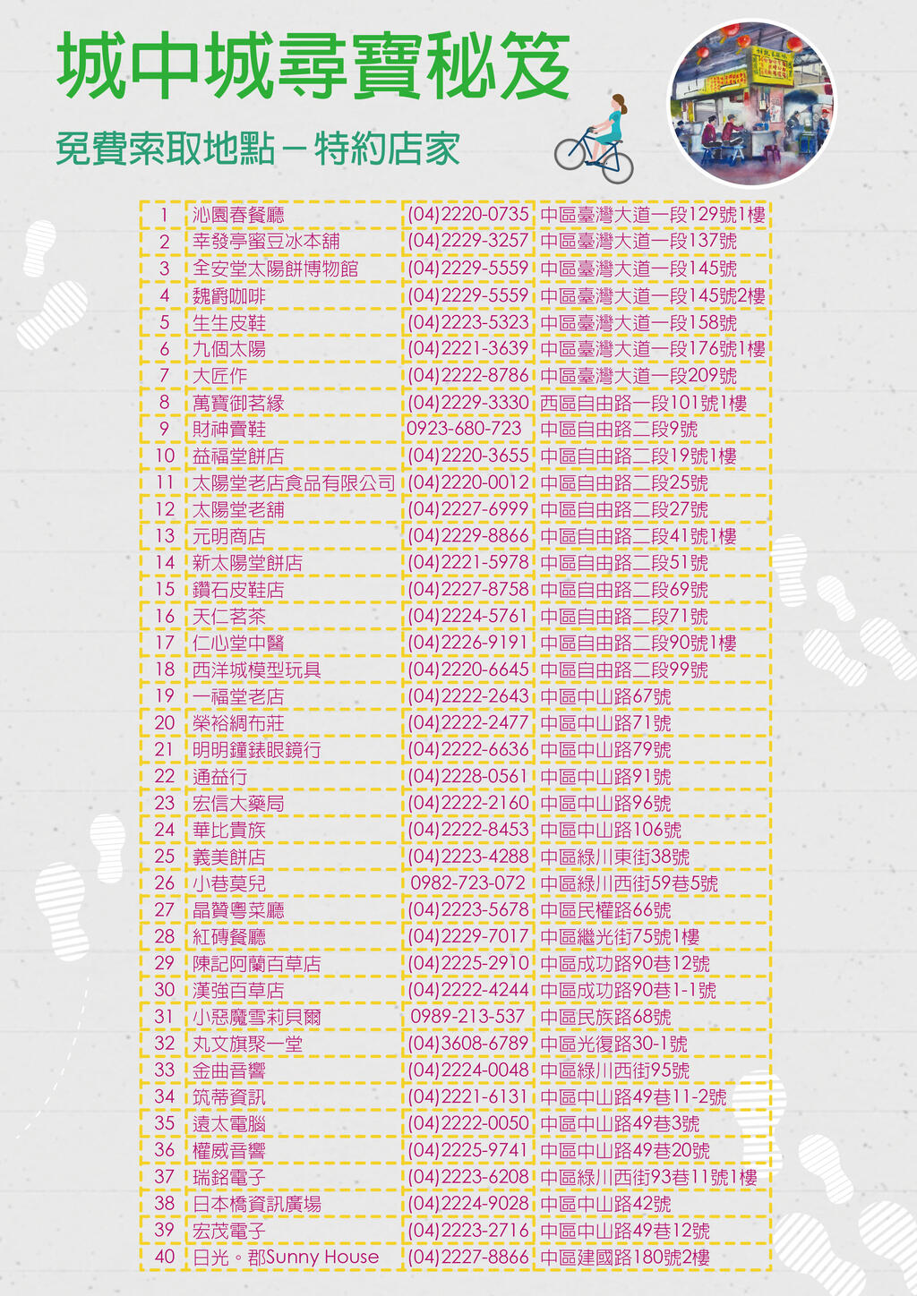 城中城尋寶秘笈-特約店家